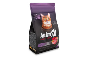 Корм д/котів з свіжою індичкою та качкою сухий 400г AnimAll