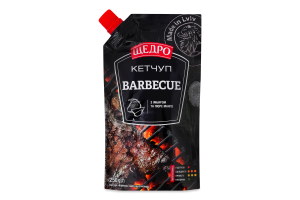 Кетчуп с имбирем и пюре манго пастеризованный Барбекю Щедро д/п 250г