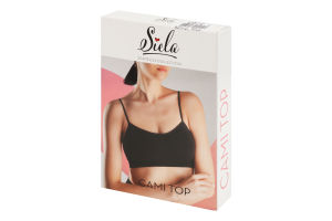 Топ женский из микрофибры Siela Cami top Seamless collection L-XL черный