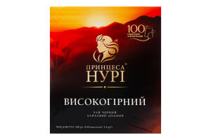 Чай Високогірний чорний байховий дрібний 100*1,8г Принцеса Нурі