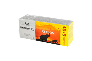 Чай чорний цейлонський байховий дрібний Ceylon Monomax в/с к/у 45х2г