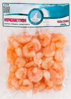 Креветки замороженные вареные очищенные 100/200 Polar Seafood в/у 250г