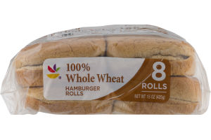 Ahold Whole Wheat Hamburger Rolls - 8 CT
