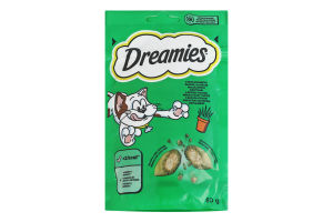 Корм сухой дополнительный для взрослых котов и котят старше 8 недель со вкусом кошачьей мяты Dreamies д/п 60г