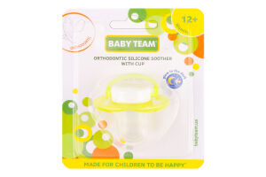 Пустышка Baby Team ортодонтич силикон с колп 0м+