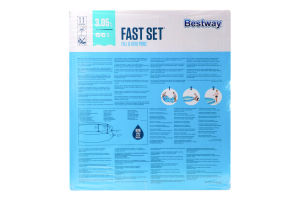 Басейн надувний сімейний 305х66см №57456 Fast Set Bestway 1шт