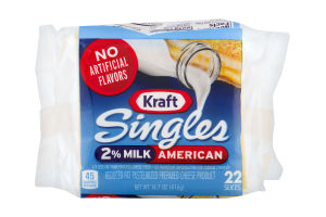 Kraft Singles American Cheese Slices 2% Milk - 22 CT