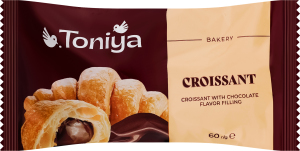 Круассан с наполнителем жиросодержащим со вкусом шоколад Toniya м/у 60г