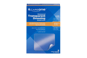 CareOne Waterproof Transparent Dressing Wound Cover - 8 CT