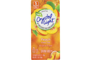 Crystal Light Tea On-The-Go Drink Mix Peach Iced Tea - 10 PKS