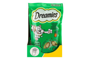 Корм сухий додатковий для дорослих котів та кошенят старше 8 тижнів Зі смаком котячої м'яти Dreamies д/п 60г