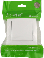 Вимикач білий одноклавішний Ерсте