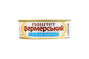 Паштет с мясом индейки стерилизованный Фермерський ж/б 240г