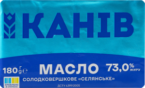 Масло Канів 73% 180 г Селянське