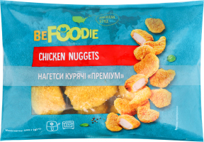 Нагетси BeFoodie Преміум курячі швидкозаморожені