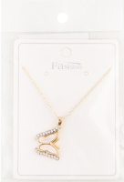 Ланцюжок жовтий метал з підвіскою 40см FHF1541