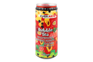 Напій безалкогольний Bubble Tea Grapefruit Passion fruit Mango слабогазований 330мл ж/б Ever Aid