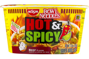 Nissin Bowl Noodles Hot & Spicy Beef Flavor