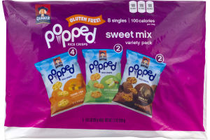Quaker Gluten Free Popped Rice Crisps Sweet Mix Variety Pack - 8 PK