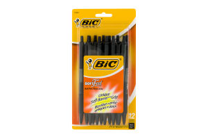 BiC Soft Feel Ball Pen Medium 1.0mm Black - 12 CT
