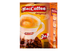 Напій кавовий розчинний 3в1 Original МасCoffee м/у 100x20г