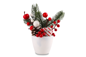 Прикраса декоративна Зимові дари у горщику