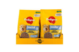 Корм сухий повнораціонний для цуценят З домашньою птицею та овочами Junior Pedigree м/у 500г