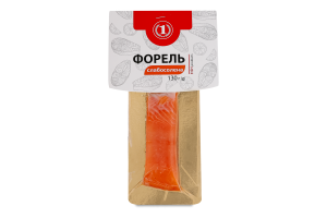 Форель филе-кусок ТМ "1" сл/с с/ш 1с в/у 130г