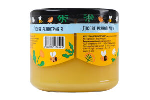 Мед натуральный цветочный монофлорный Лесное разнотравье Лавка традицій в/с с/б 370г