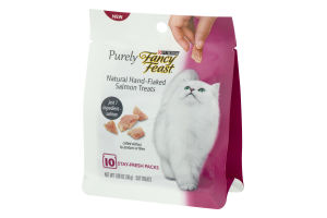 Purina Purely Fancy Feast Cat Treats Natural Hand-Flaked Salmon Treats - 10 PK