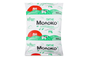 Молоко Українська зірка 900 г 1% т/ф