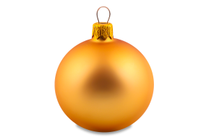 Куля новорічна золота скло 6см Галімпекс