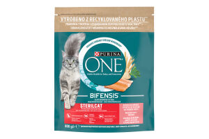 Корм сухой полнорационный для стерилизованных котов С лососем Sterilcat Purina One д/п 800г