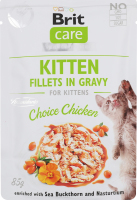 Корм д/кошенят з філе курки в соусі 85г пауч Бріт Кеа