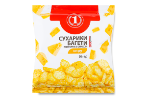 Сухарики пшеничні зі смаком сиру Багети ТМ "1" м/у 50г