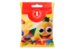 Цукерки желейні Fruits ТМ "1" м/у 70г