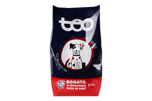 Корм сухой для взрослых собак с говядиной Тео м/у 2.7кг