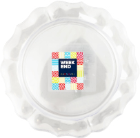 Тарілка пластикова прозора міцна d23см Karnaval Weekend 6шт