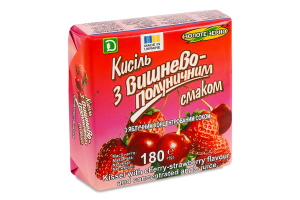 Кисель с вишнево-клубничным вкусом с яблочным концентрированным соком Золоте Зерно м/у 180г