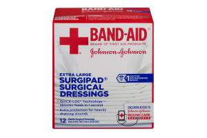 Band-Aid Extra Large Surgipad Surgical Dressings 5 in x 9 in - 12 CT