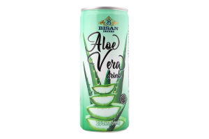 Напій безалкогольний соковий негазований Aloe vera Bisan Drinks з/б 250мл