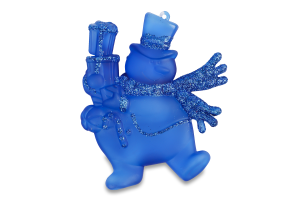 Підвіска новорічна Сніговик синя 10*9см КМ