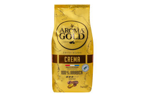 Кофе натуральный жареный в зернах Crema Aroma Gold м/у 1кг