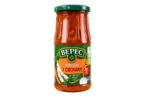 Фасоль с овощами стерилизованная Верес с/б 445г