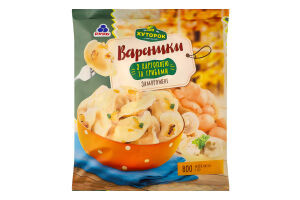 Вареники заморожені з картоплею та грибами Хуторок м/у 800г