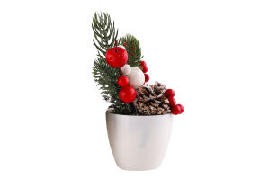 Прикраса декоративна Зимові дари у горщику