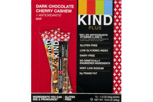 KIND Plus Bars Dark Chocolate Cherry Cashew + Antioxidants - 4 CT
