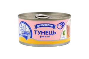 Тунець філе в олії Аквамарин з/б 185г