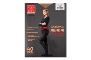 Колготи з утягувальними шортиками бежеві 40ден р.5 Day by Day