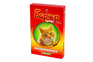 Нашийник д/котів інсектоакарицидний Бар"єр супер кольоровий 32,5см Продукт